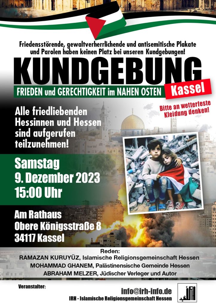 Kundgebung: FRIEDEN und GERECHTIGKEIT im NAHEN OSTEN