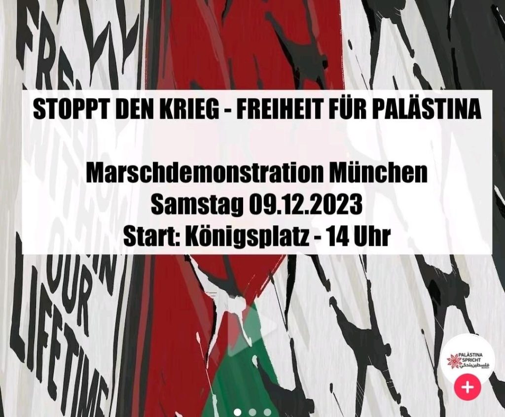 Marschdemonstration: Stoppt den Krieg - Freiheit für Palästina