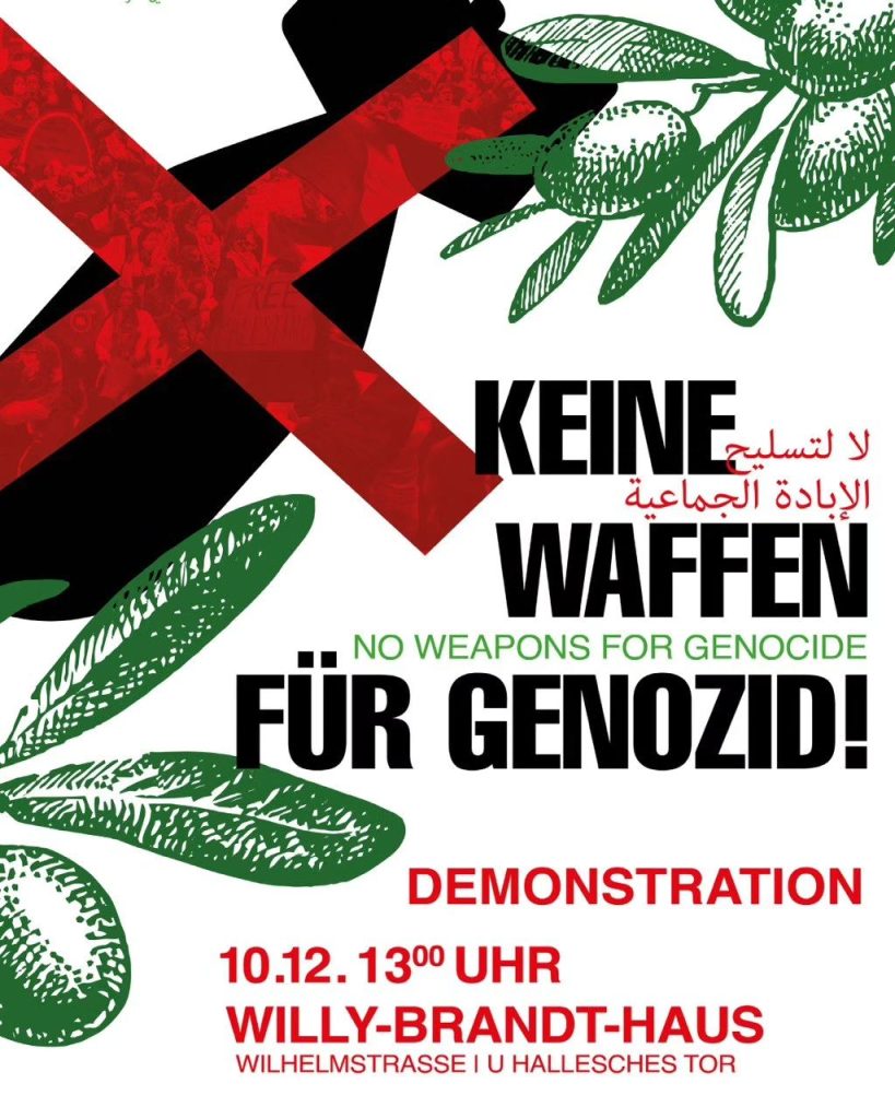 DEMONSTRATION: KEINE WAFFEN FÜR DEN GENOZID!