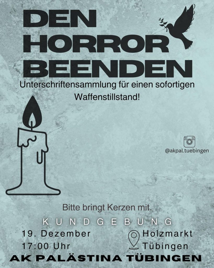 DEN HORROR BEENDEN - Unterschriftensammlung für einen sofortigen Waffenstillstand