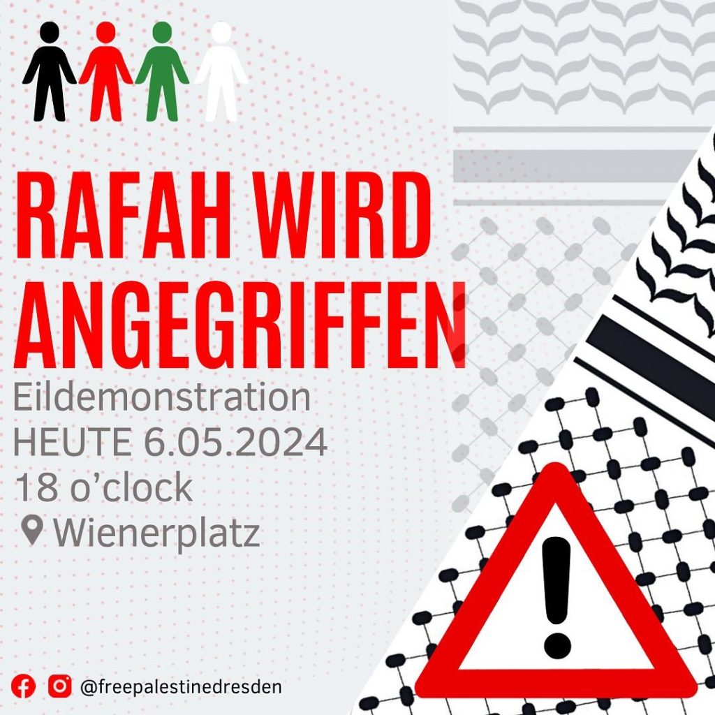 Eildemonstration: RAFAH WIRD ANGEGRIFFEN