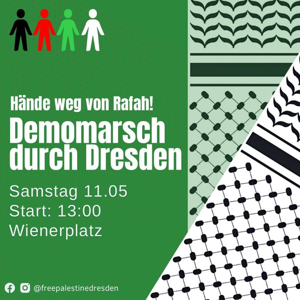 Hände weg von Rafah! Demomarsch durch Dresden