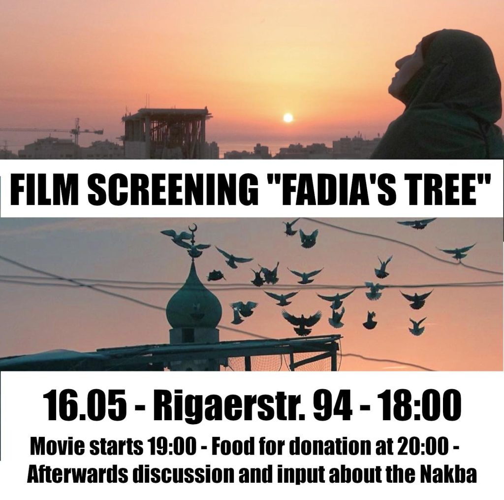Movie Screening of „Fadia\'s Tree“ followed by discussion and input