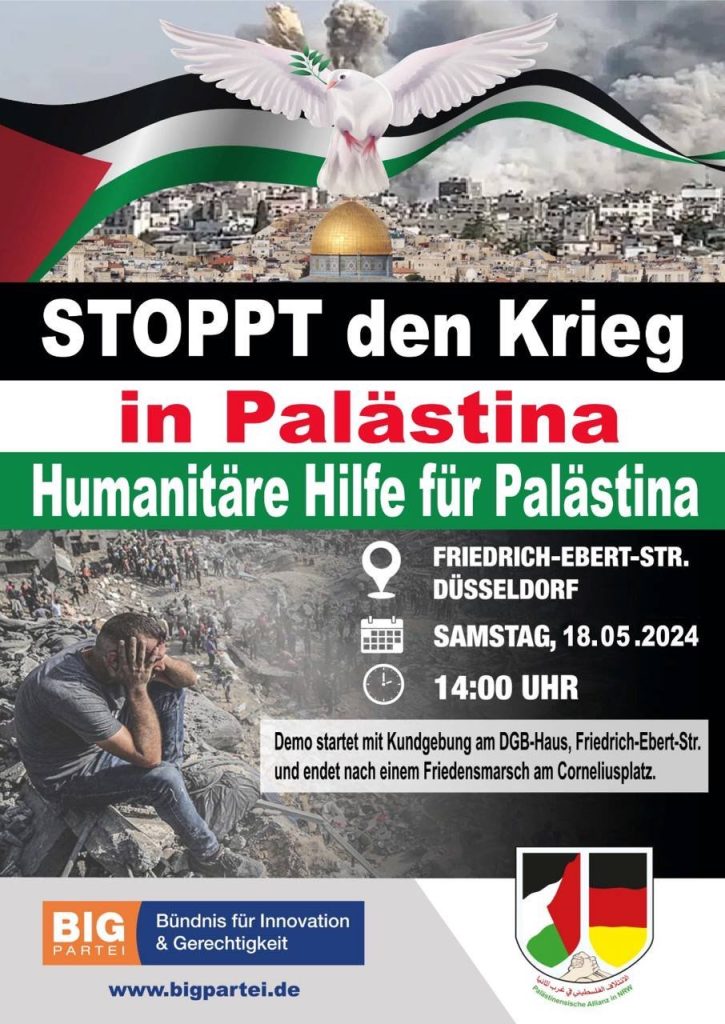 Demo: Stoppt den Krieg in Palästina - Humanitäre Hilfe für Palästina