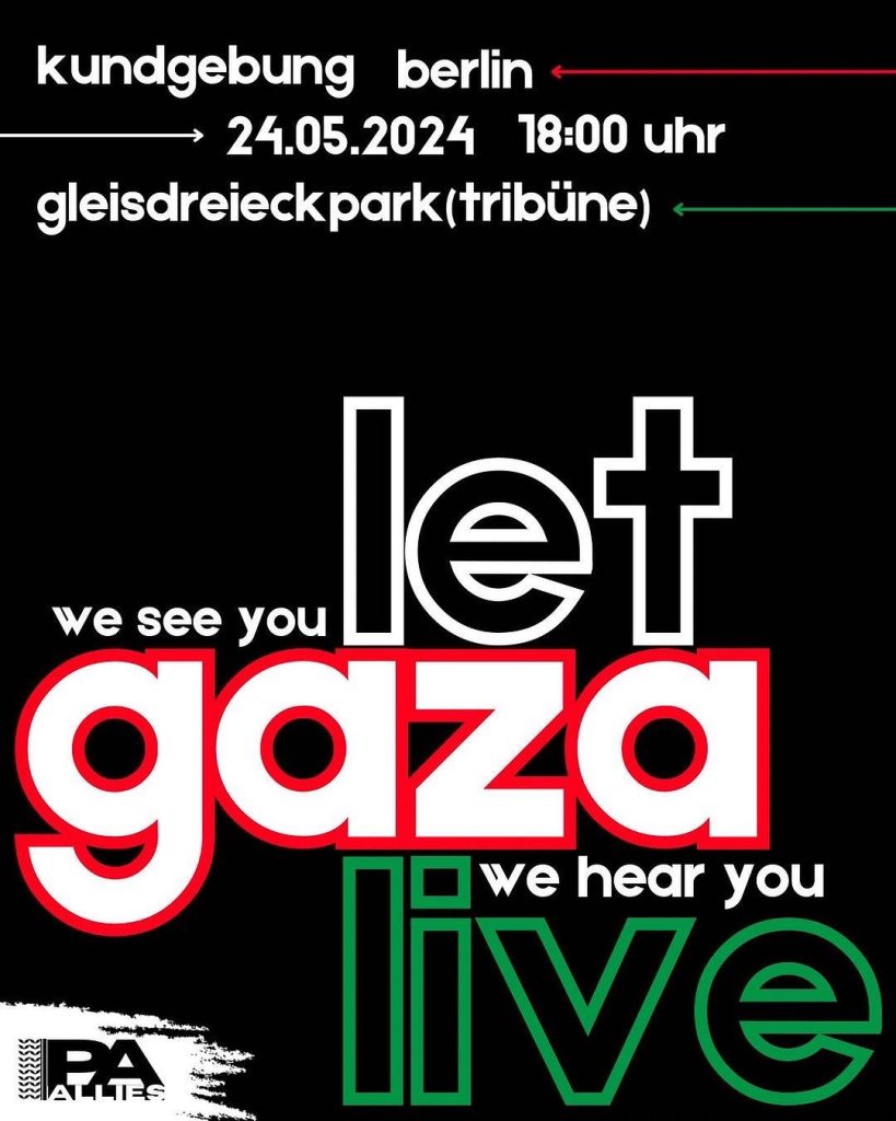 Kundgebung: we see you | we hear you - let gaza live