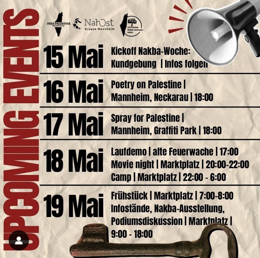 UPCOMING EVENTS IN MANNHEIM - 15. - 19. Mai 2024