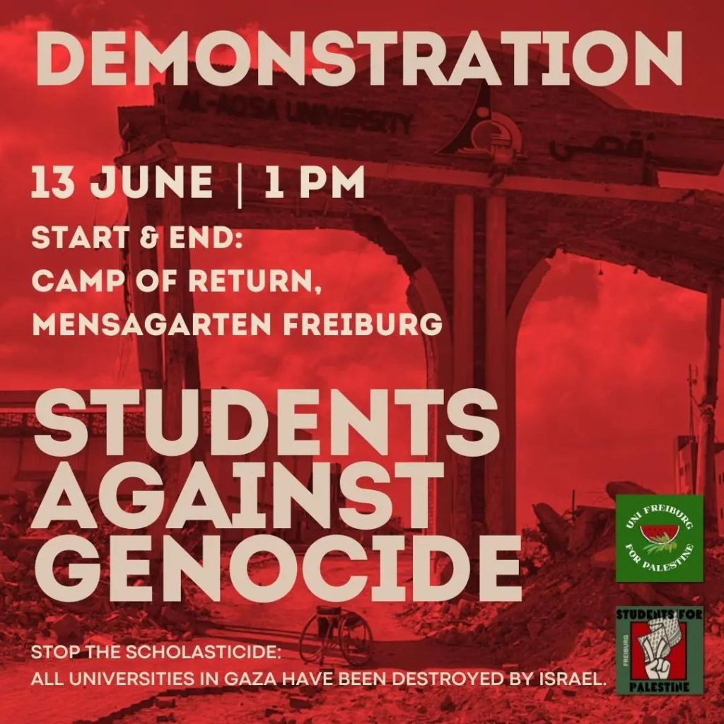 STUDENTS AGAINST GENOCIDE - STOP THE SCHOLASTICIDE: ALL UNIVERSITIES IN GAZA HAVE BEEN DESTROYED BY ISRAEL