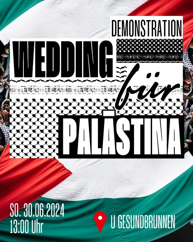 Demonstration - Wedding für Palästina - UBhf Gesundbrunnen