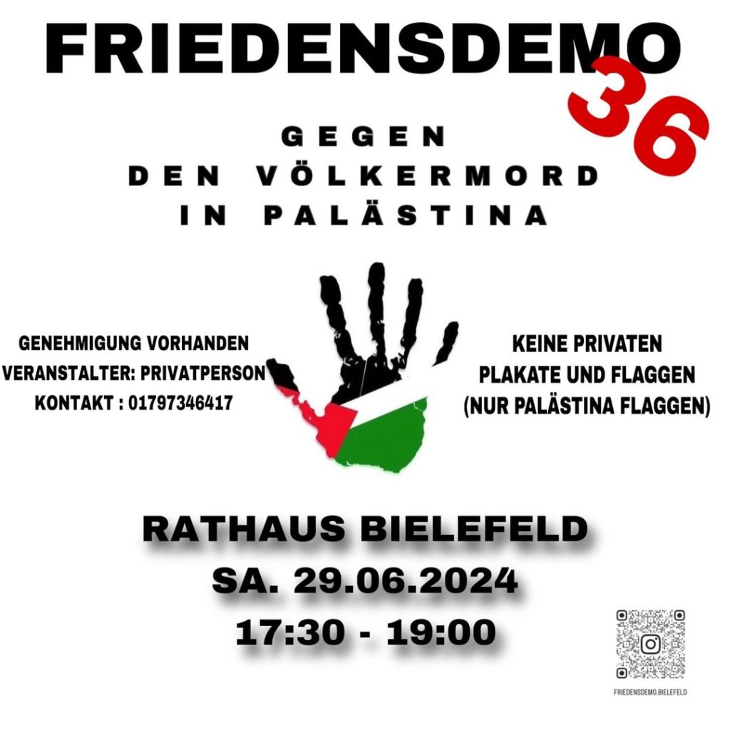 Friedensdemo gegen den Völkermord in Palästina