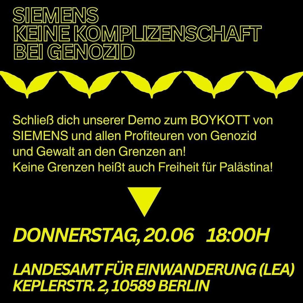DEMO: SIEMENS KEINE KOMPLIZENSCHAFT BEI GENOZID!