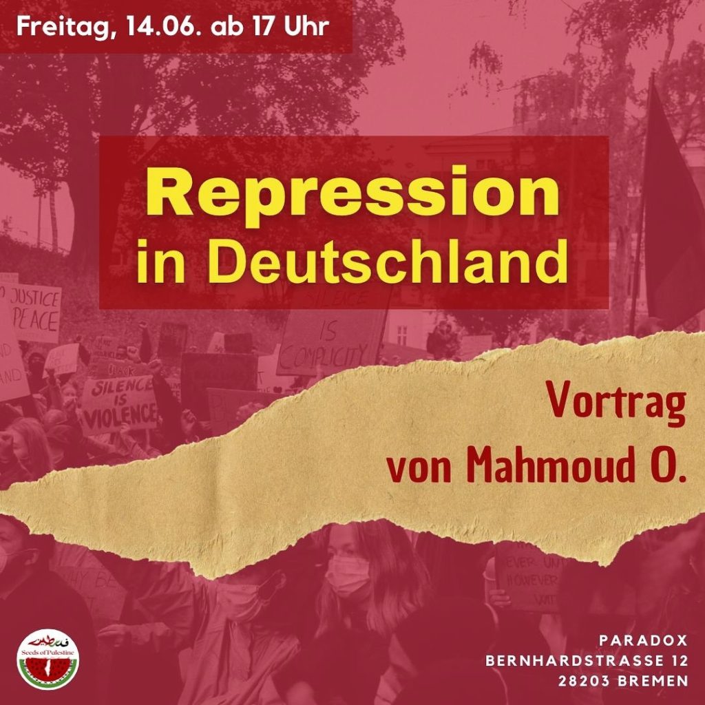 Repression in Deutschland - Vortrag von Mahmoud O.