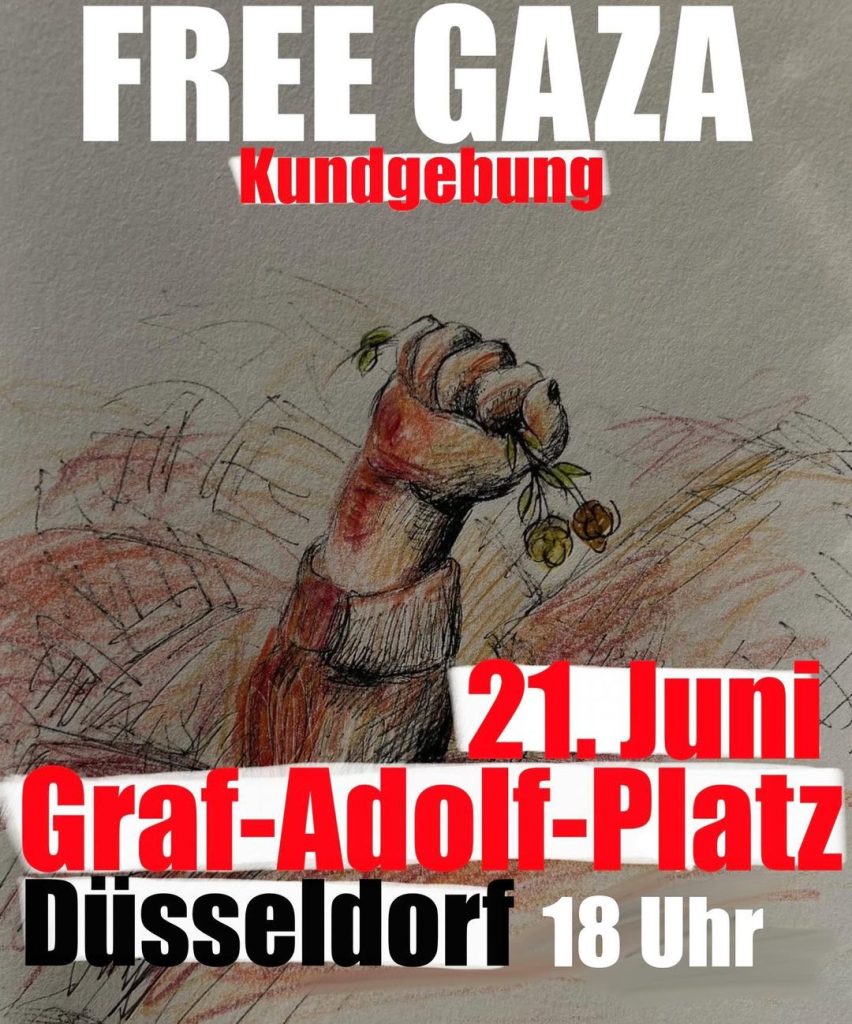 Kundgebung - Free Gaza - Graf-Adolf-Platz