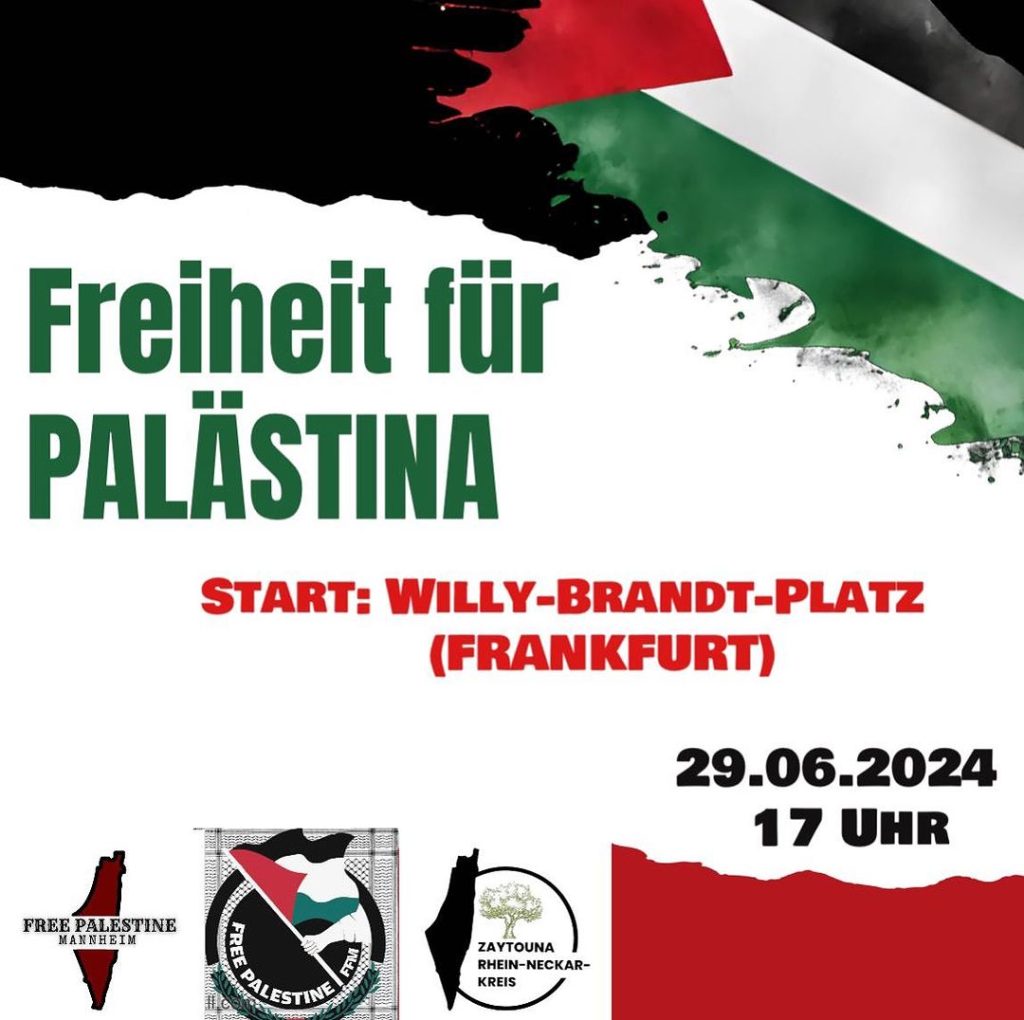 Demonstration - Freiheit für Palästina - Willy-Brandt-Platz
