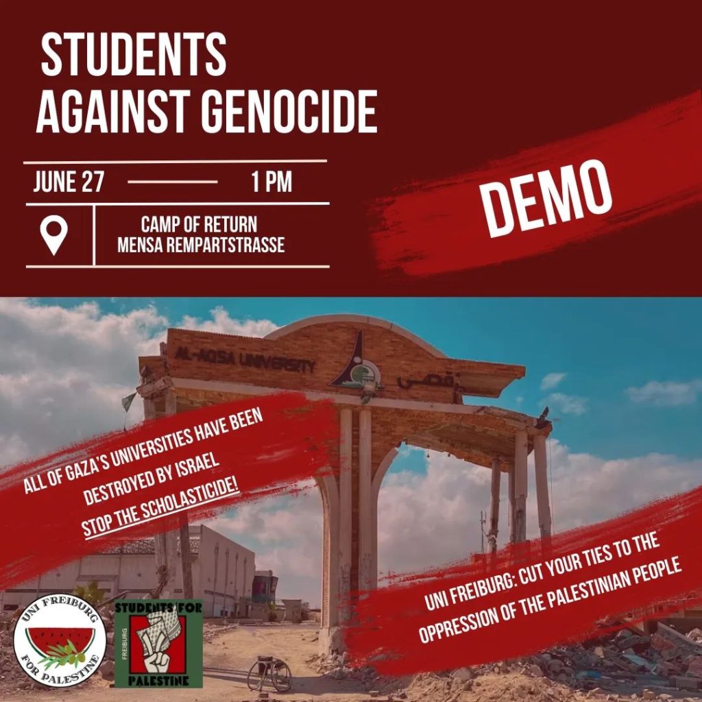 Demo - Students against Genocide - Stop the Scholasticide!