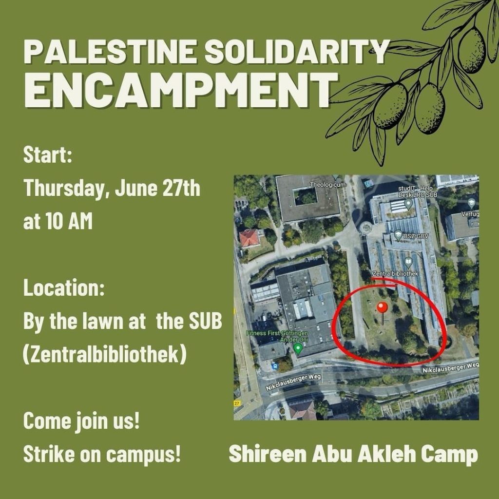 Palestine Solidarity Encampment - Shireen Abu Acleh Camp