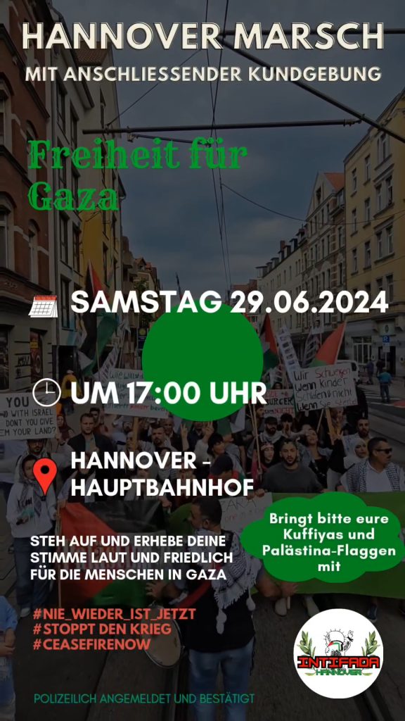 Demonstration und Kundgebung - Freiheit für Gaza