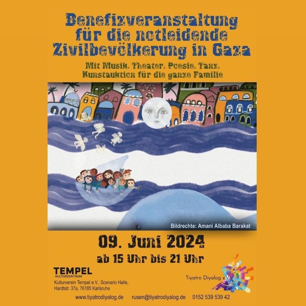Benefizveranstaltung für die notleidende Zivilbevölkerung in Gaza