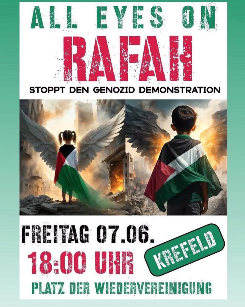 Demonstration - All eyes on Rafah - Stoppt den Genozid