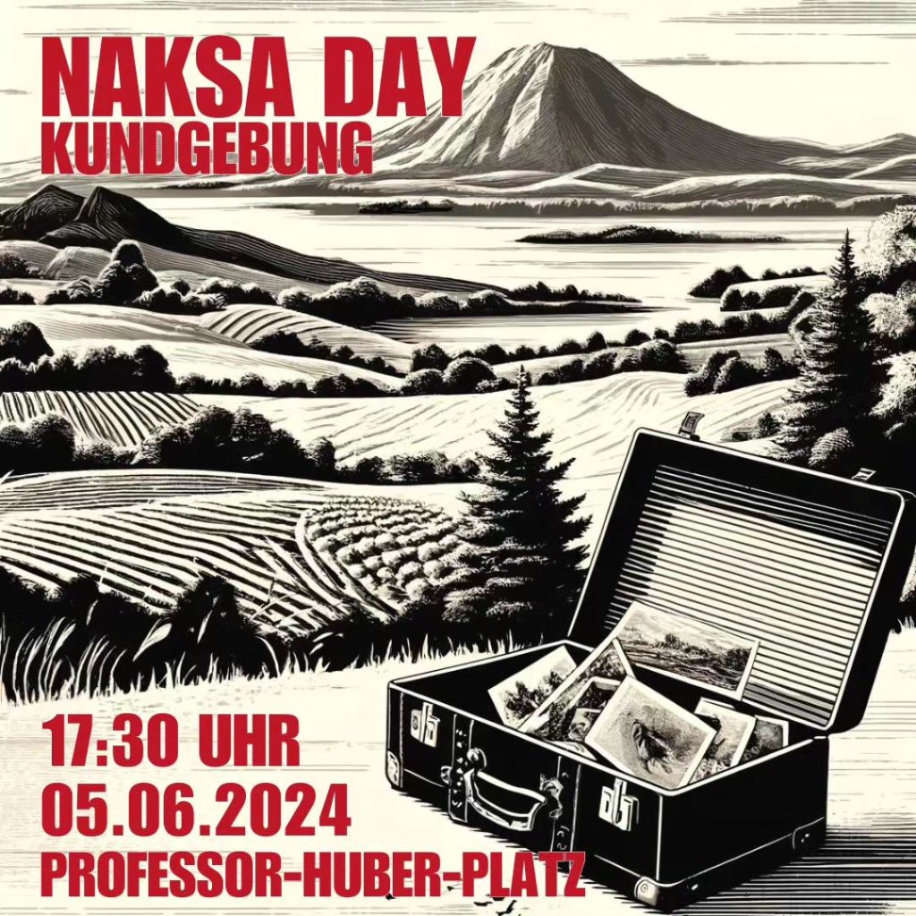 Kundgebung NAKSA DAY am Professor-Huber-Platz