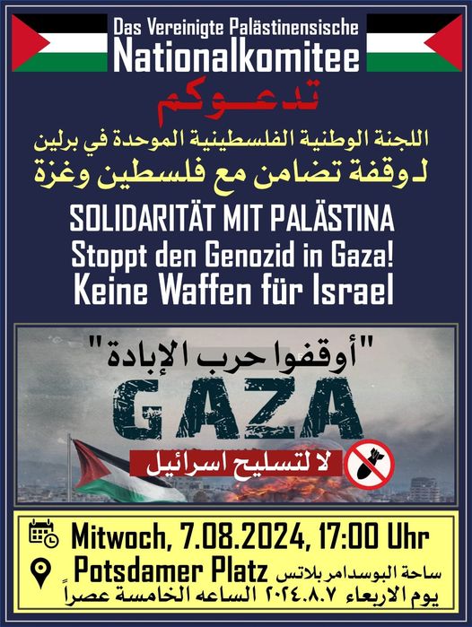 SOLIDARITÄT MIT PALÄSTINA Stoppt den Genozid in Gaza! Keine Waffen für Israel