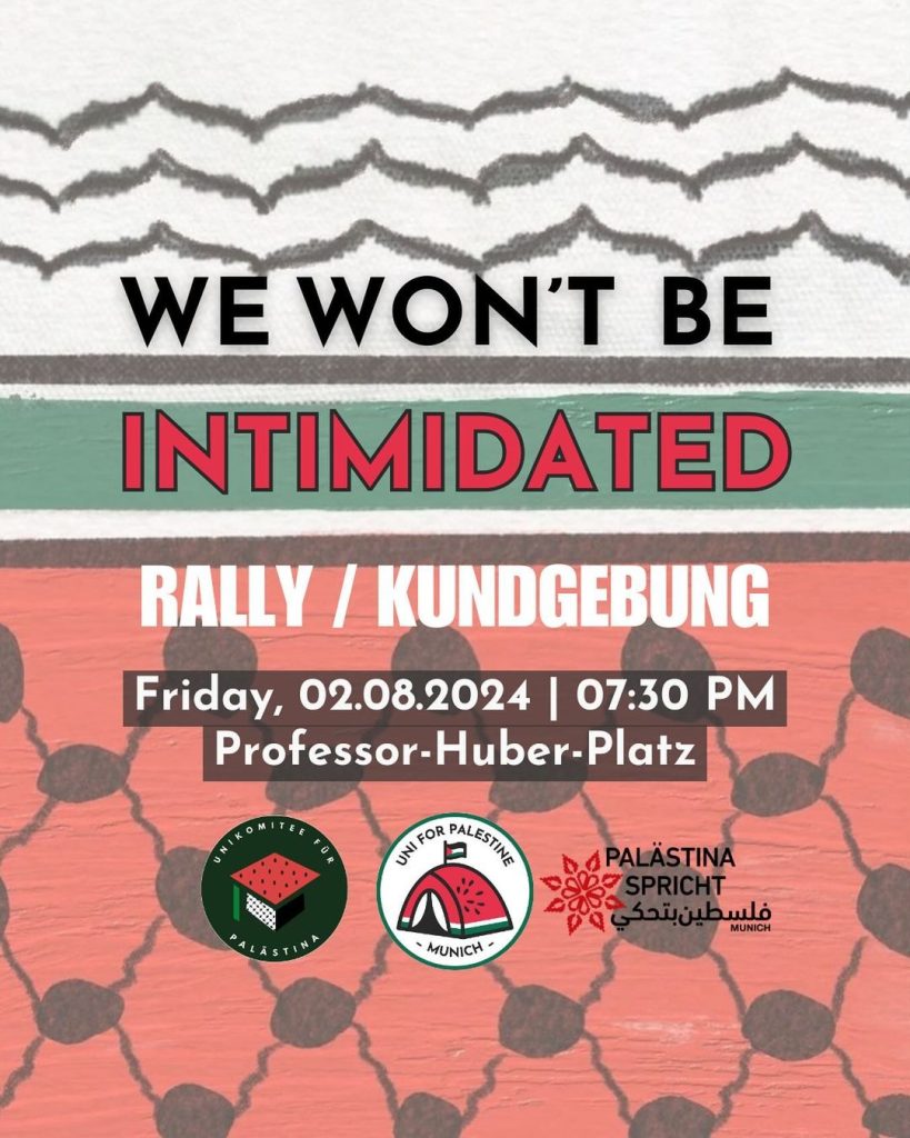 RALLY/ KUNDGEBUNG: WE WON\'T BE INTIMIDATED