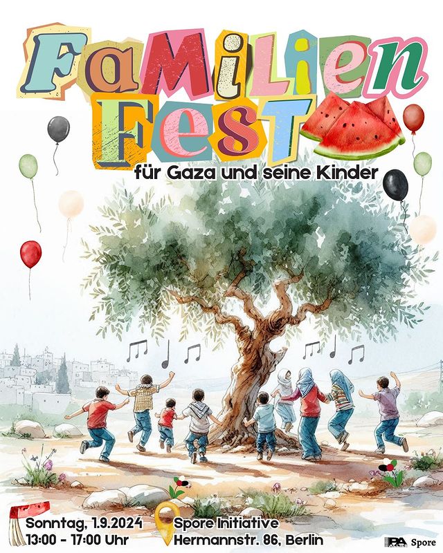 Familienfest für Gaza und seine Kinder - Ein Tag voller Spaß und Solidarität für die Kids – von Berlin bis Gaza.