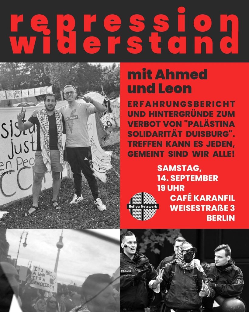 Erfahrungsbericht und Hintergründe zum Verbot von \"Palästina Solidarität Duisburg\"