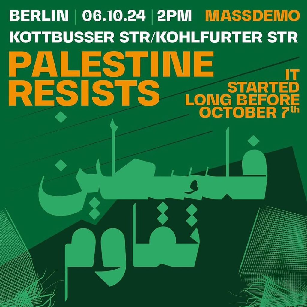 Demonstration - Palestine resists - It started long before October 7th