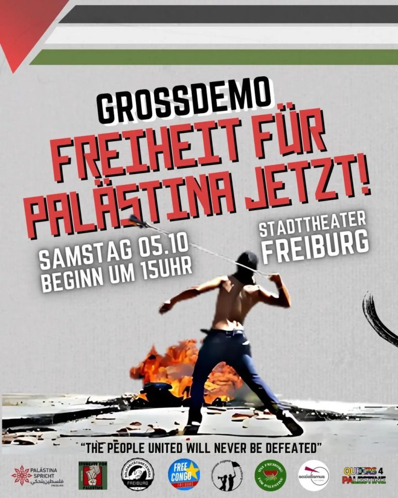 Grossdemo - Freiheit für Palästina jetzt! - Stadttheater Freiburg