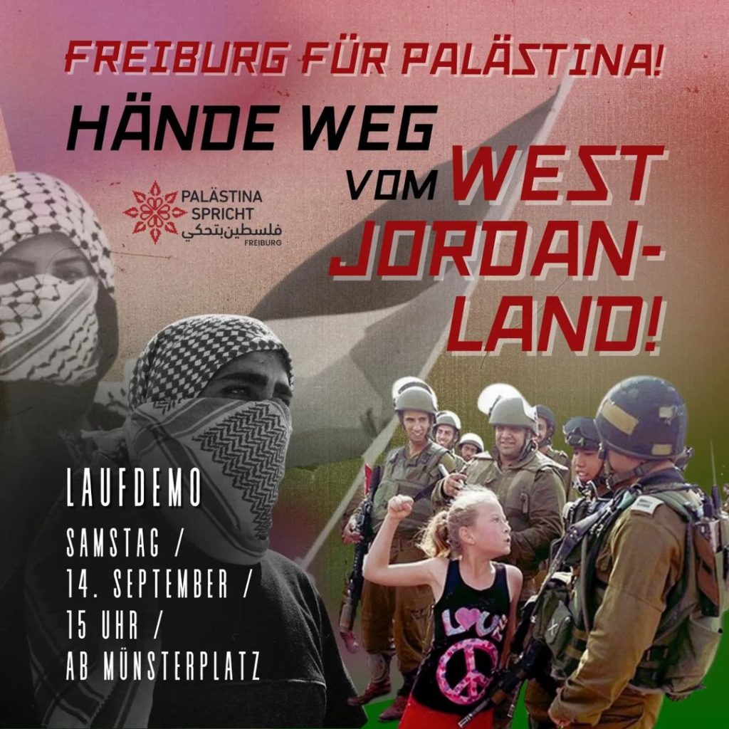 LAUFDEMO: HÄNDE WEG VOM WESTJORDANLAND!