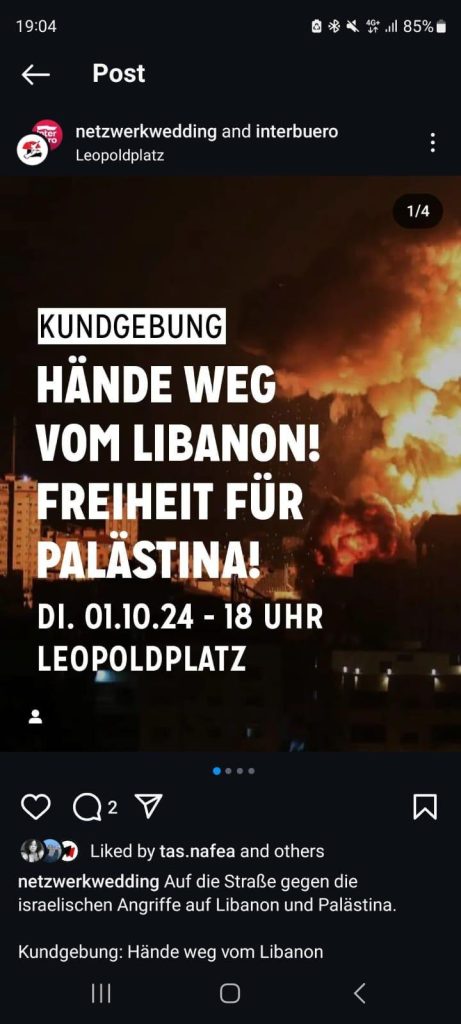 Hände weg vom Libanon! Freiheit für Palästina!