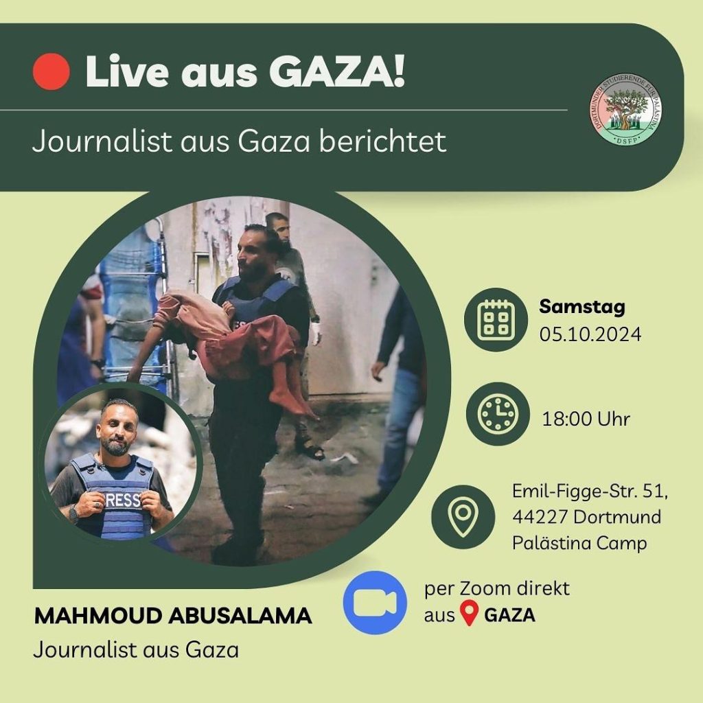 Einladung: Live aus Gaza – Journalist berichtet
