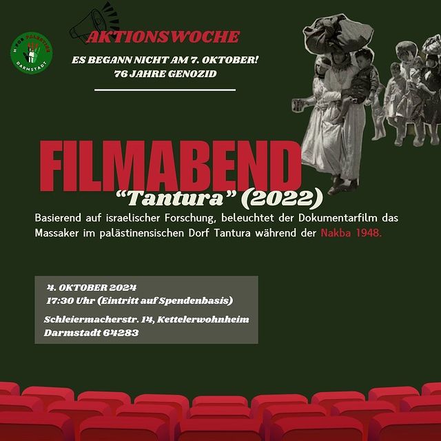 Filmabend Tantura (2022) - Es begann nicht am 7. Oktober!