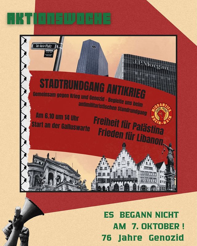 Stadtrundgang Antikrieg - Gemeinsam gegen Krieg und Genozid