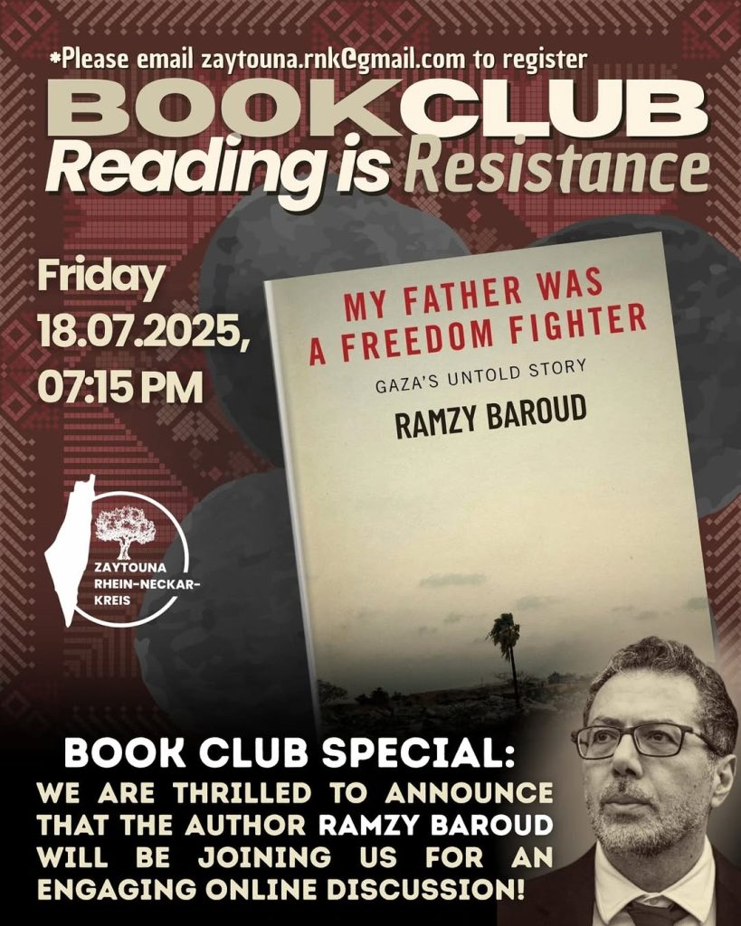 Online Discussion - Bookclub - Reading is Resistance - My father was a freedom fighter - mit Ramzy Baroud
