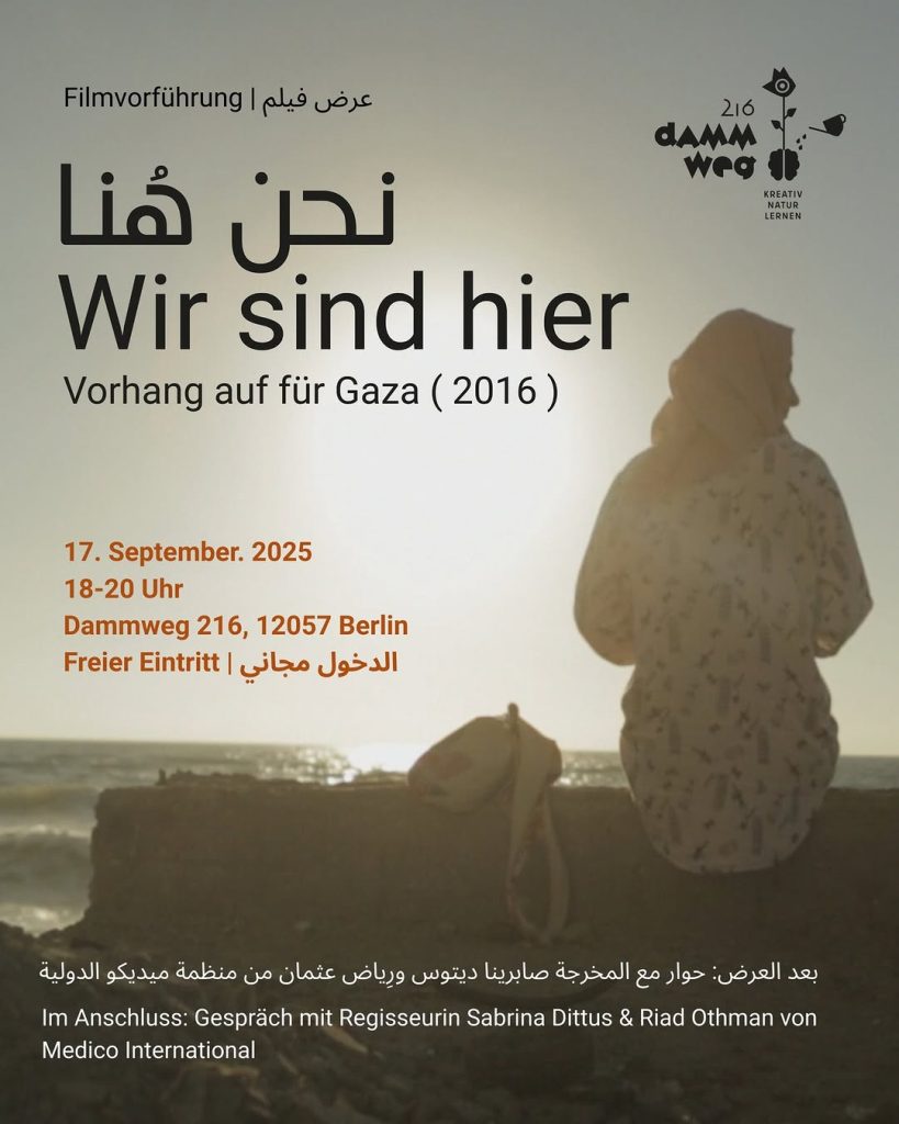 Filmvorführung: Wir sind hier - Vorhang auf für Gaza (2016)