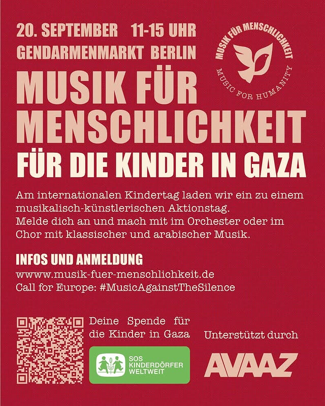 Musik für Menschlichkeit für die Kinder in Gaza