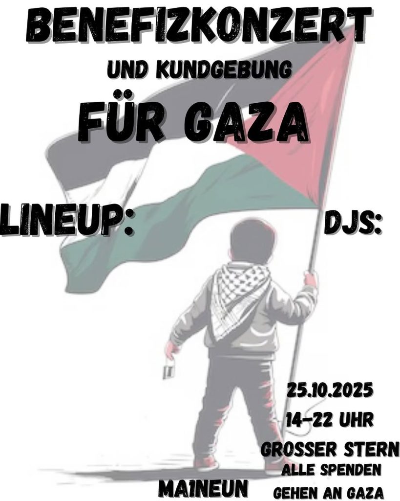 !!! ABGESAGT!!! Benefizkonzert und Kundgebung für Gaza - Grosser Stern