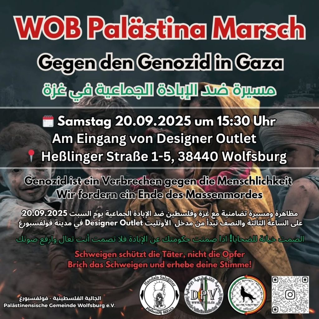 WOB Palästina Marsch gegen den Genozid in Gaza