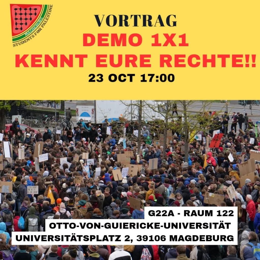 Vortrag Demo 1x1 Kennt eure Rechte!! G22A - Raum 122