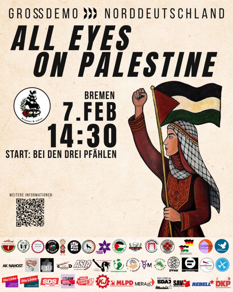 GROSSDEMO NORDDEUTSCHLAND: ALL EYES ON PALESTINE