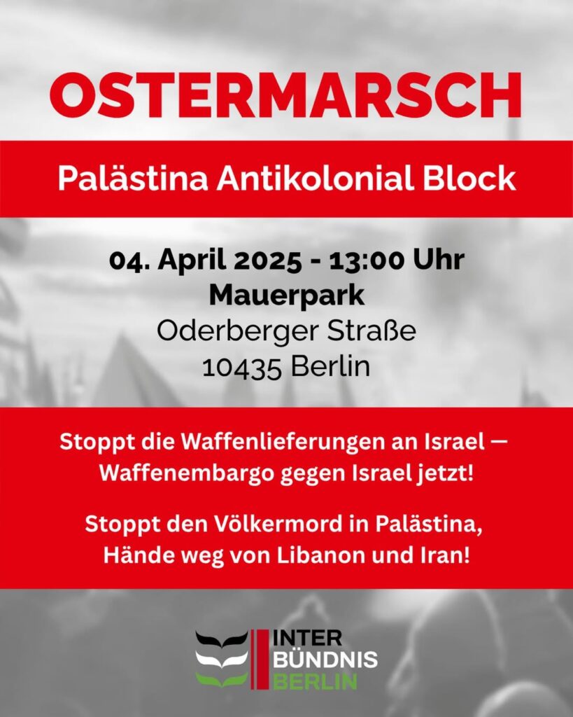Palästina Antikolonial Block beim Ostermarsch