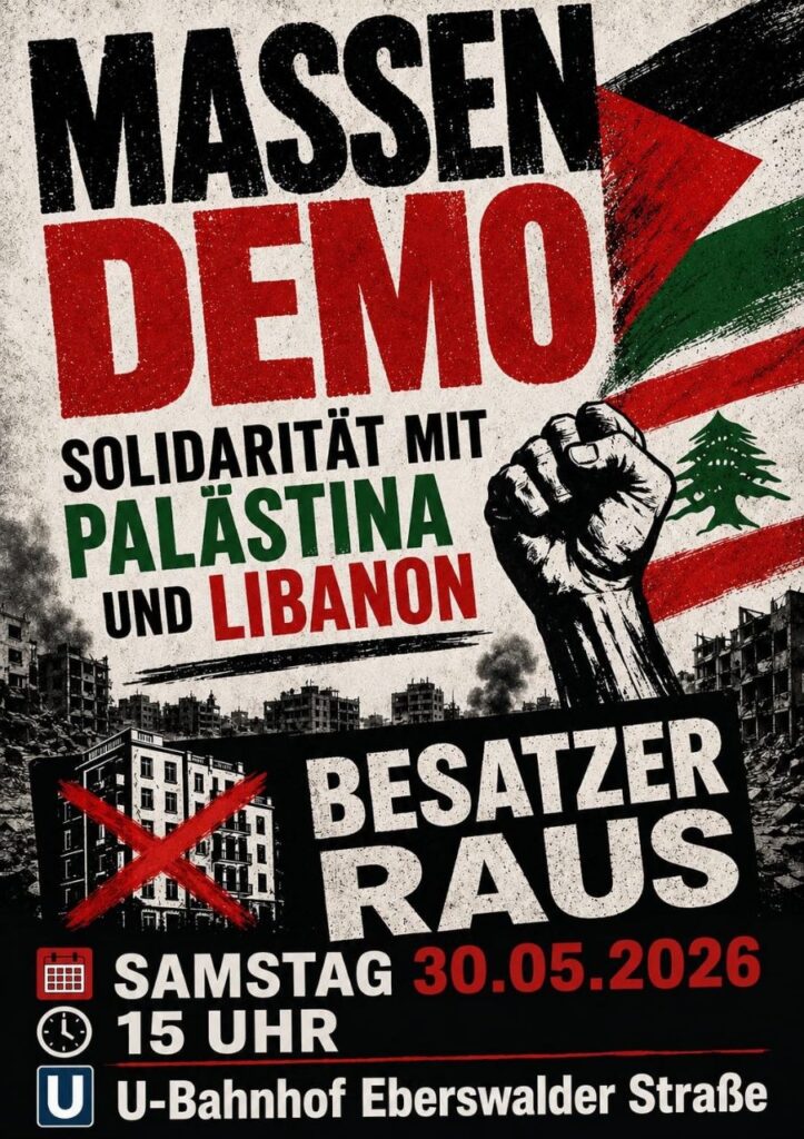 MASSENDEMO - SOLIDARITÄT MIT PALÄSTINA UND LIBANON