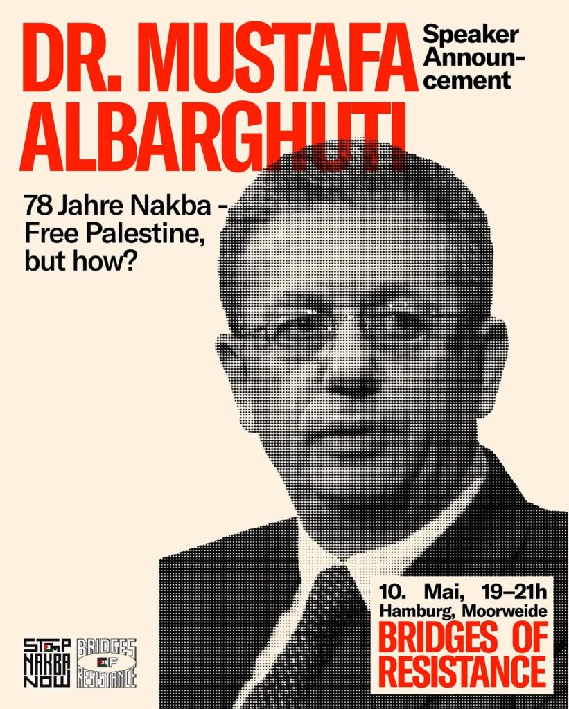 Bridges of Resistance - Dr. Mustafa Al Barghuti - 78 Jahre Nakba - Free Palestine, but how?