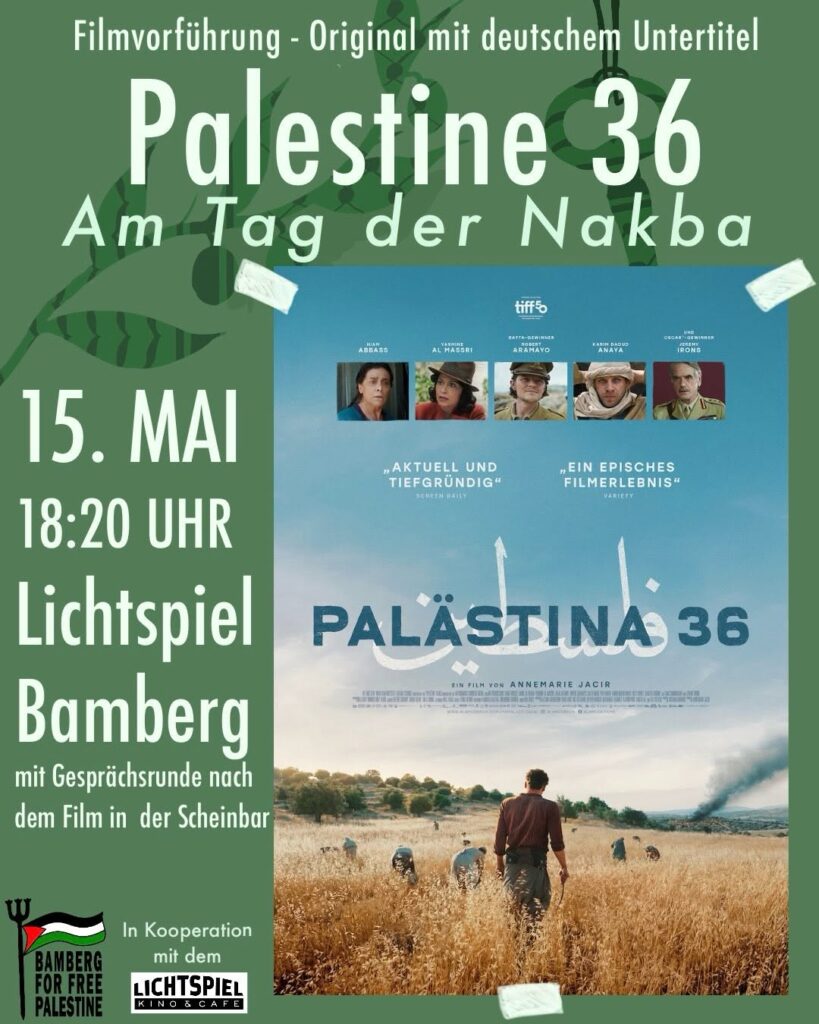 Filmvorführung - \'Palestine 36\' - Am Tag der Nakba