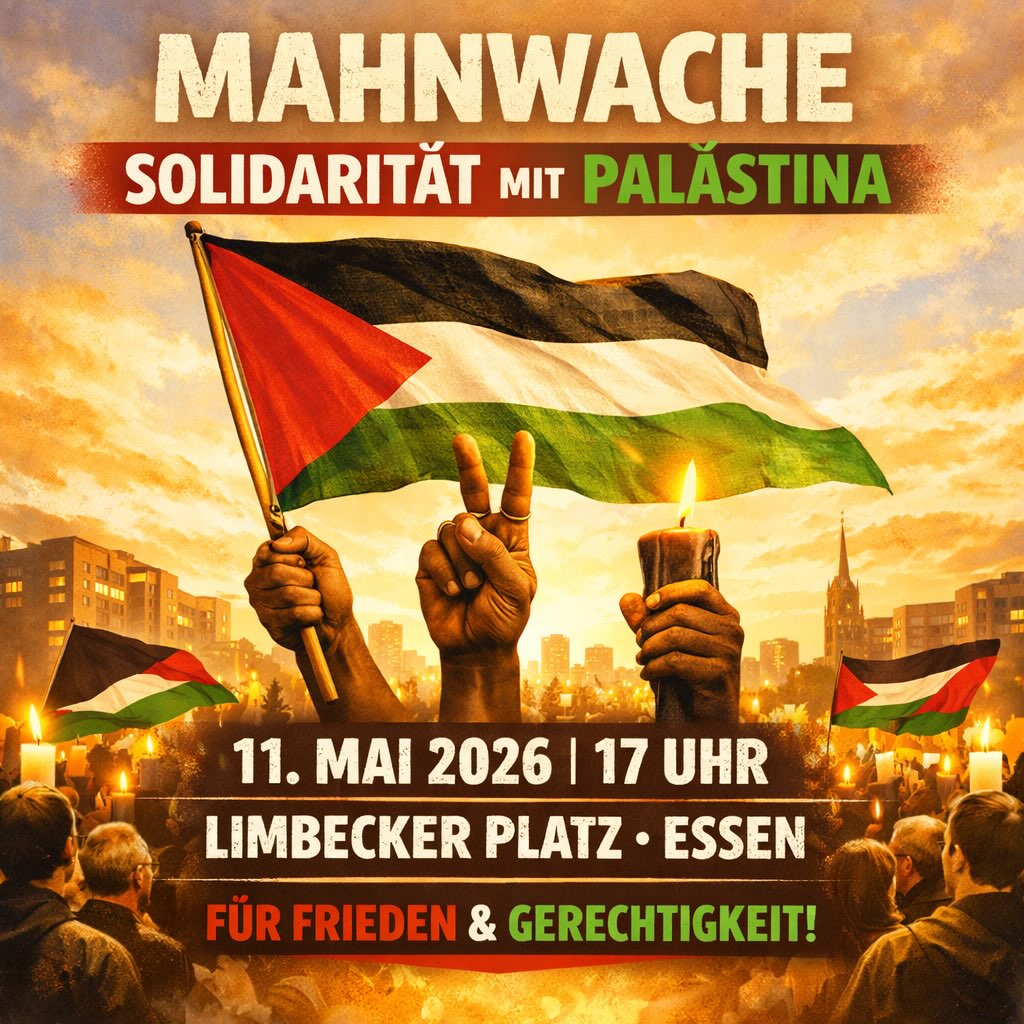 Mahnwache - Solidarität mit Palästina - Für Frieden & Gerechtigkeit!