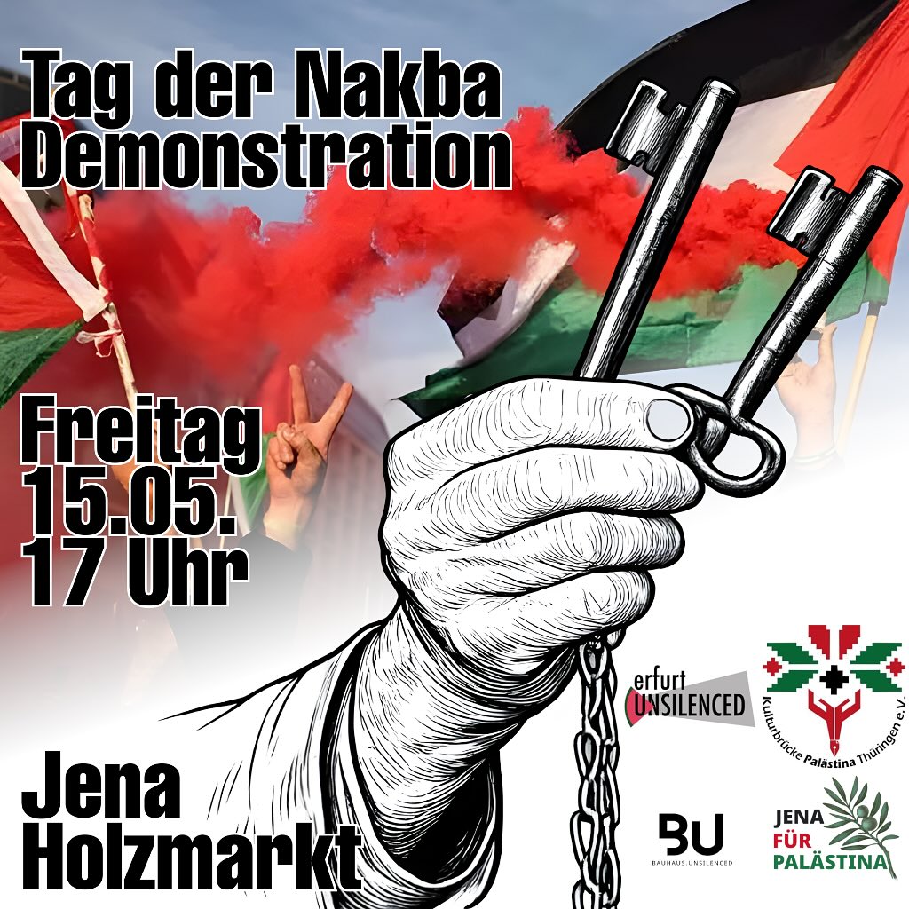 Tag der Nakba Demonstration - Jena Holzmarkt