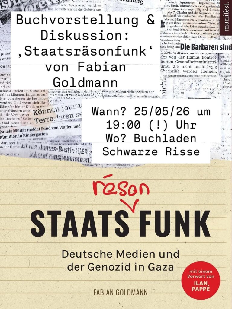 Buchvorstellung & Diskussion: \'Staatsräsonfunk\' von Fabian Goldmann