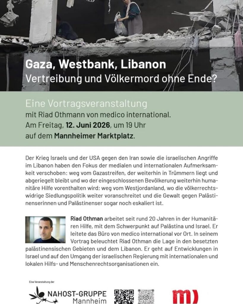 Gaza, Westbank, Libanon - Vertreibung und Völkermord ohne Ende?