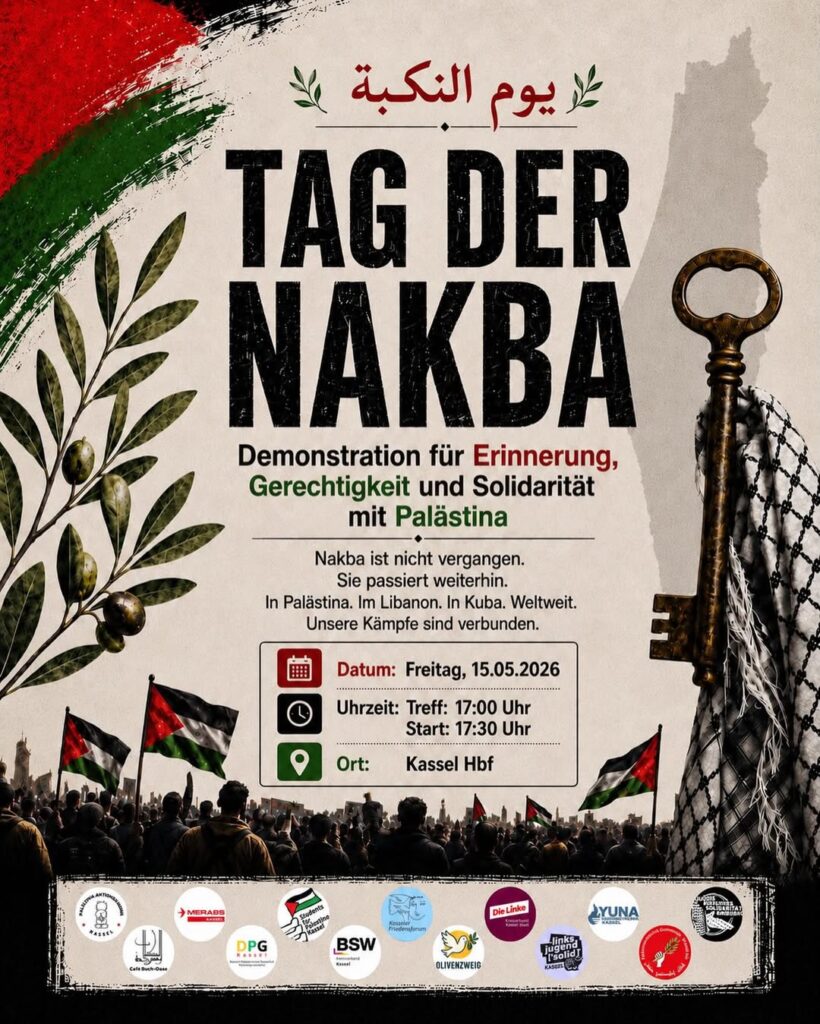 Tag der Nakba - Demonstration für Erinnerung, Gerechtigkeit und Solidarität mit Palästina